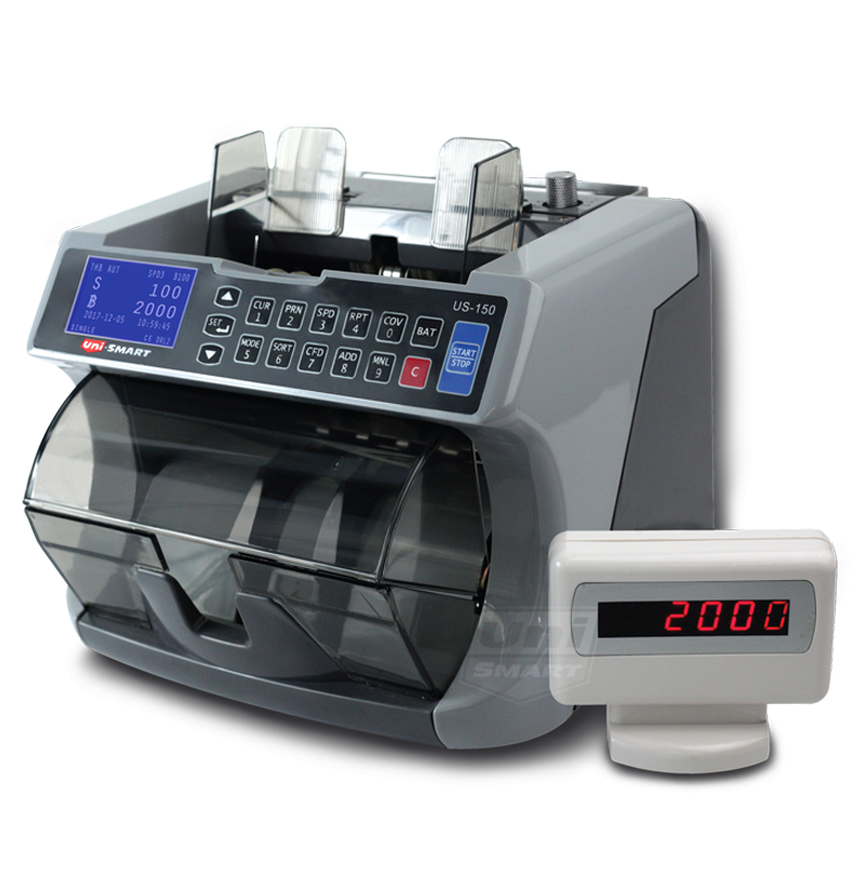 เครื่องนับและตรวจสอบธนบัตรต่างชนิดราคา Uni-SMART รุ่น US-150D