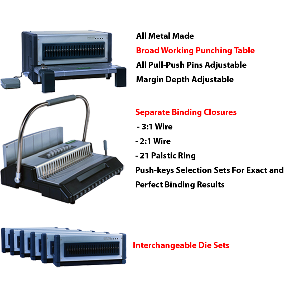 เครื่องเจาะเข้าเล่มไฟฟ้ามัลติฟังชั่น D6000+S6000 - Image 2