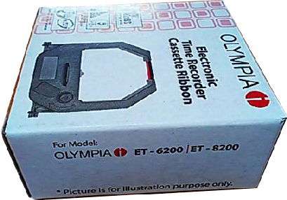 ผ้าหมึกเครื่องตอกบัตร โอลิมเปีย ET6200(Time Recorder Ribbon) - Image 2