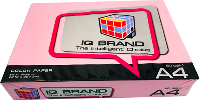 IQ BRAND กระดาษสี 80 แกรม A4 สีชมพูเข้ม P2 - Image 2
