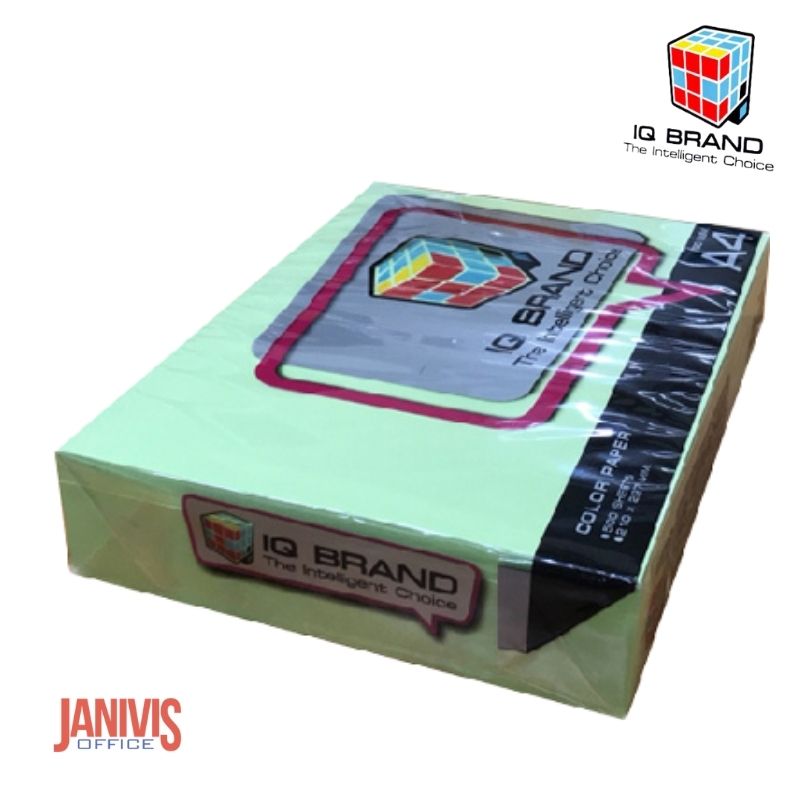กระดาษสีถ่ายเอกสารไอคิว 80 แกรม A4 สีเขียวเข้ม G2(500แผ่น/รีม) - Image 3