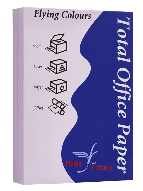 กระดาษสีถ่ายเอกสาร Flying no.7 A4 80g 500แผ่น สีม่วง