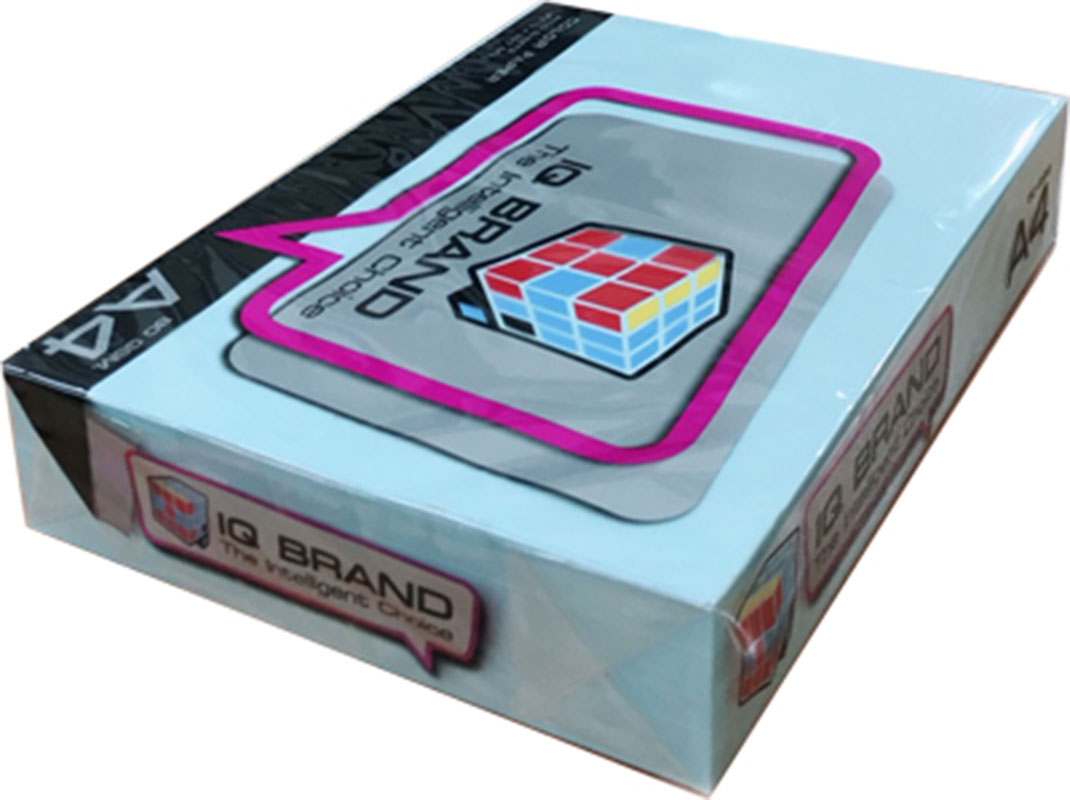 กระดาษสีถ่ายเอกสารไอคิว 80 แกรม A4 สีฟ้าอ่อน B2(500แผ่น) - Image 2