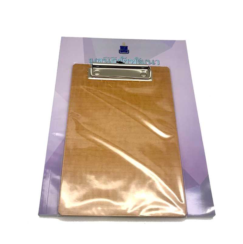 คลิปบอร์ดไม้ ลายไม้ (A5) คละลาย - Image 2