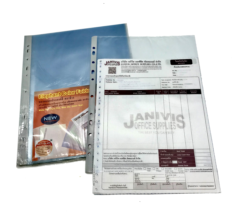 Elephant ซองอเนกประสงค์สีสวยถนอมสายตา ตราช้าง A4 11 รู (แพ็ค 20 ซอง) - Image 12