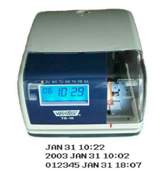 เครื่องแสตมป์เวลาบัตรจอดรถ VERTEX รุ่น TS-10 - Image 2