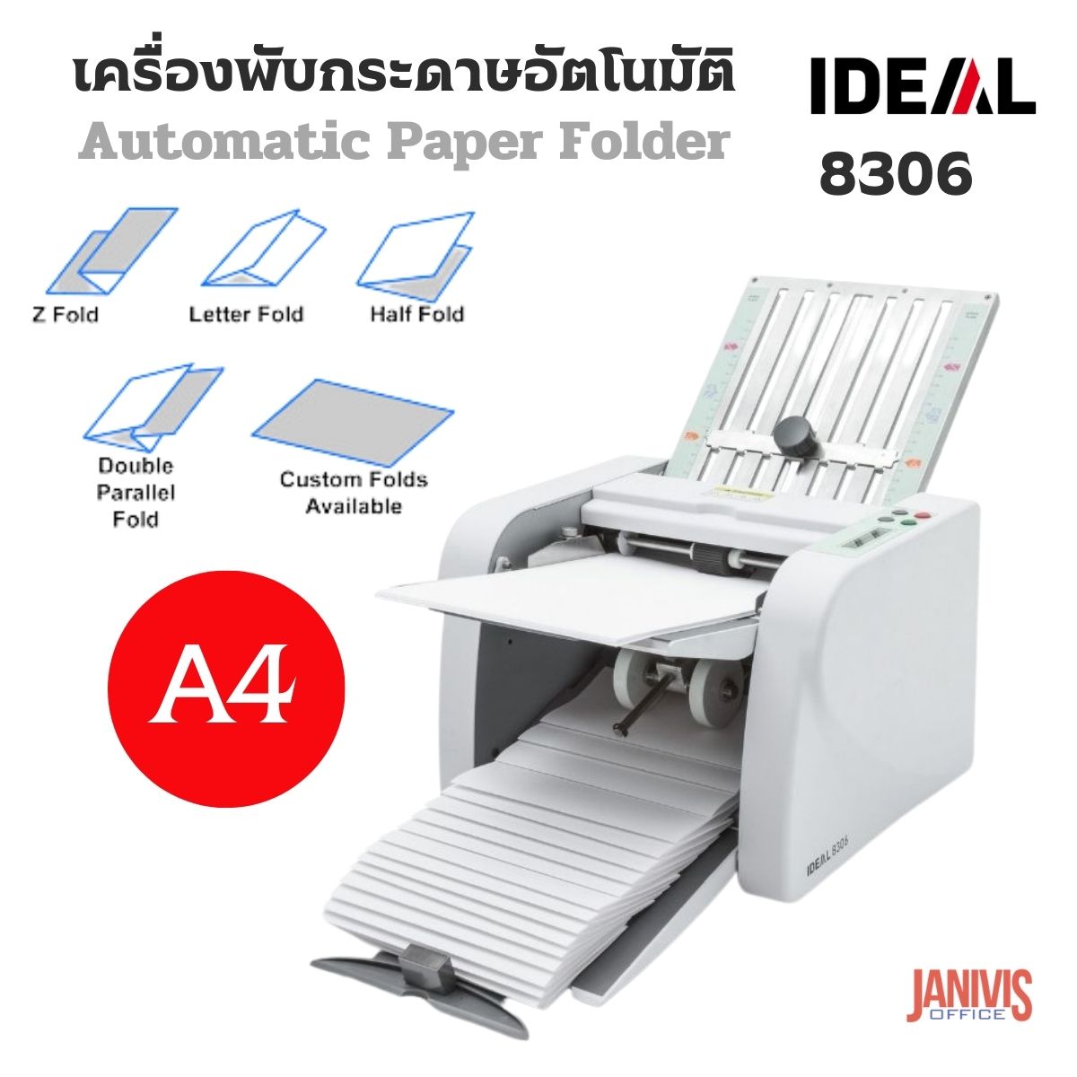 เครื่องพับกระดาษอัตโนมัติ IDEAL 8306