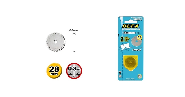 ใบมีดคัตเตอร์ตัดปรุ PRB28-2 สำหรับ OLFA PRC-3 ,RTY-1G แพ็คละ 2 ใบ - Image 3