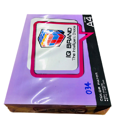 กระดาษสี 80 แกรม A4 ม่วง TARO NO.34 IQ BRAND (500 แผ่น/รีม) - Image 3