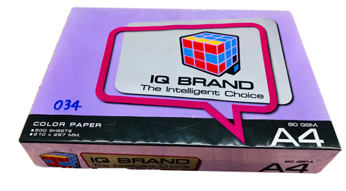 กระดาษสี 80 แกรม A4 ม่วง TARO NO.34 IQ BRAND (500 แผ่น/รีม) - Image 2