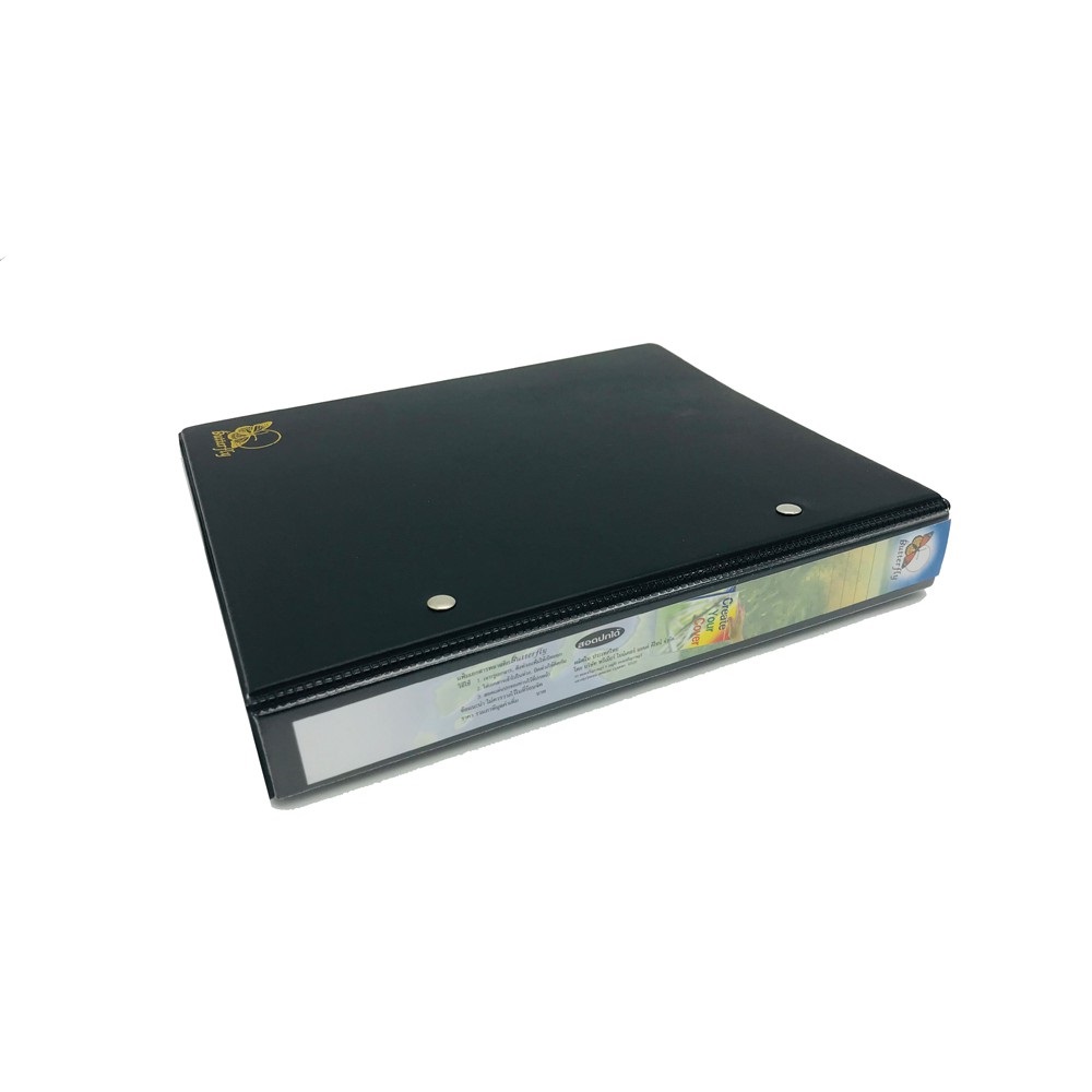 แฟ้ม A5 สัน 1 นิ้ว 2 ห่วง สอดปกได้ Butterfly 19-2S - Image 4