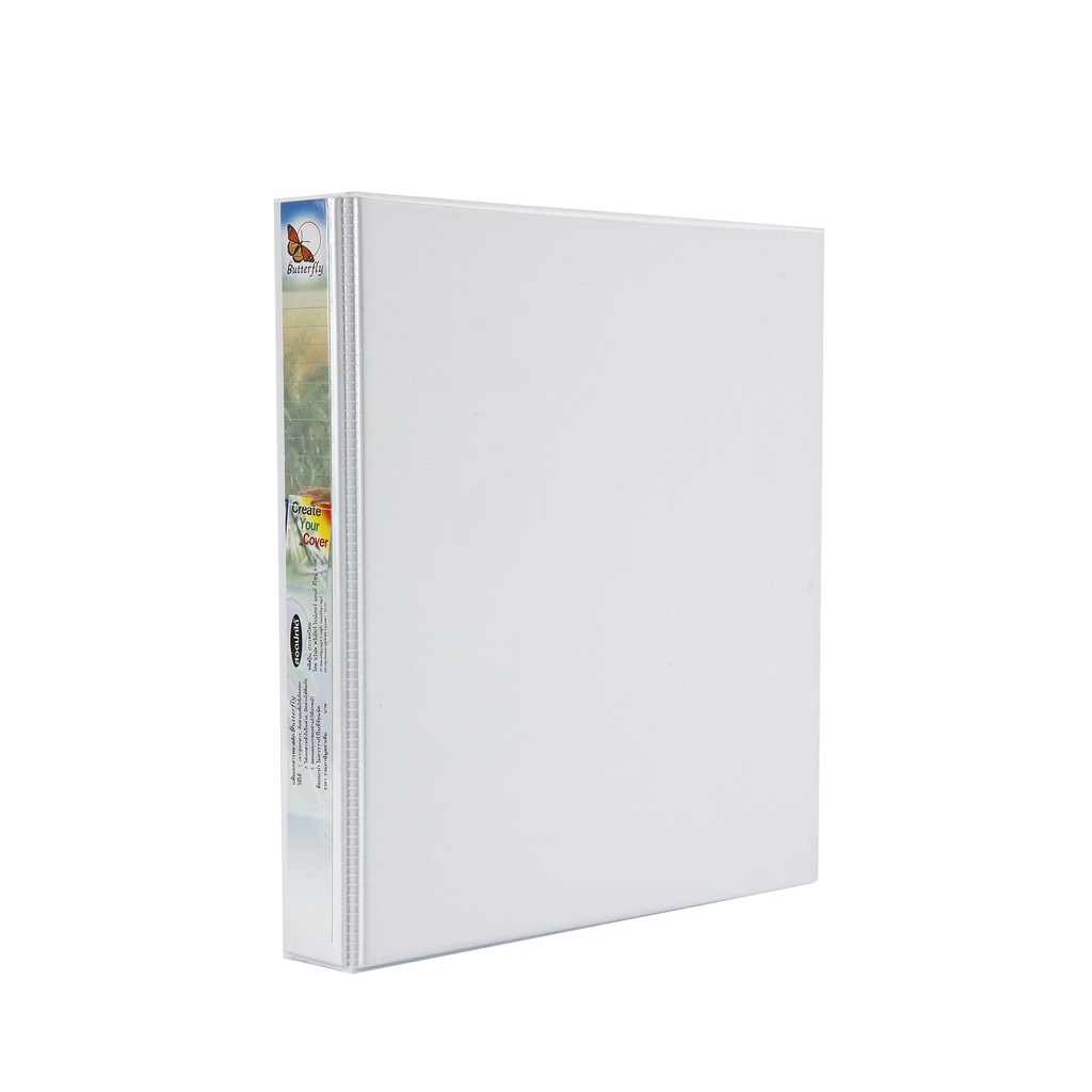 แฟ้ม A5 สัน 1 นิ้ว 2 ห่วง สอดปกได้ Butterfly 19-2S - Image 5