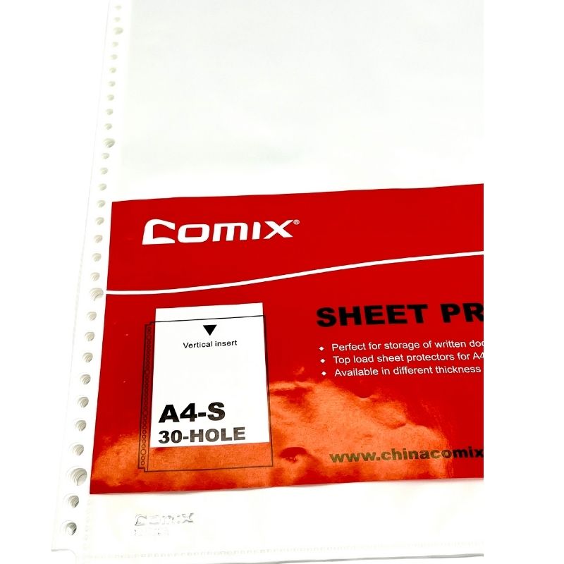 ซองถนอมเอกสาร 30 รู COMIX EH302A(1X20)(ซองแดง) - Image 2