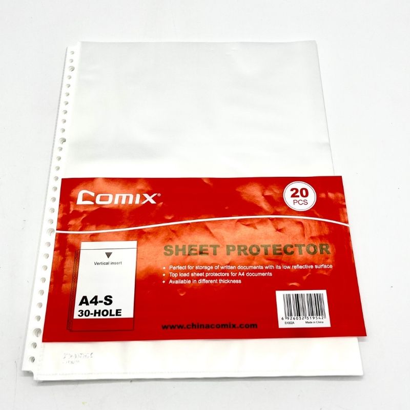 ซองถนอมเอกสาร 30 รู COMIX EH302A(1X20)(ซองแดง) - Image 3