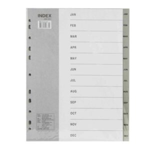 ดัชนีอินเด็กซ์พลาสติก 12 หยัก PVC BENNON A4 JAN-DEC IX912