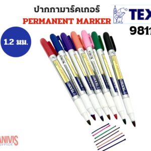 TEXปากกามาร์คเกอร์ เทค9811 (12แท่ง) PERMANENT MARKER