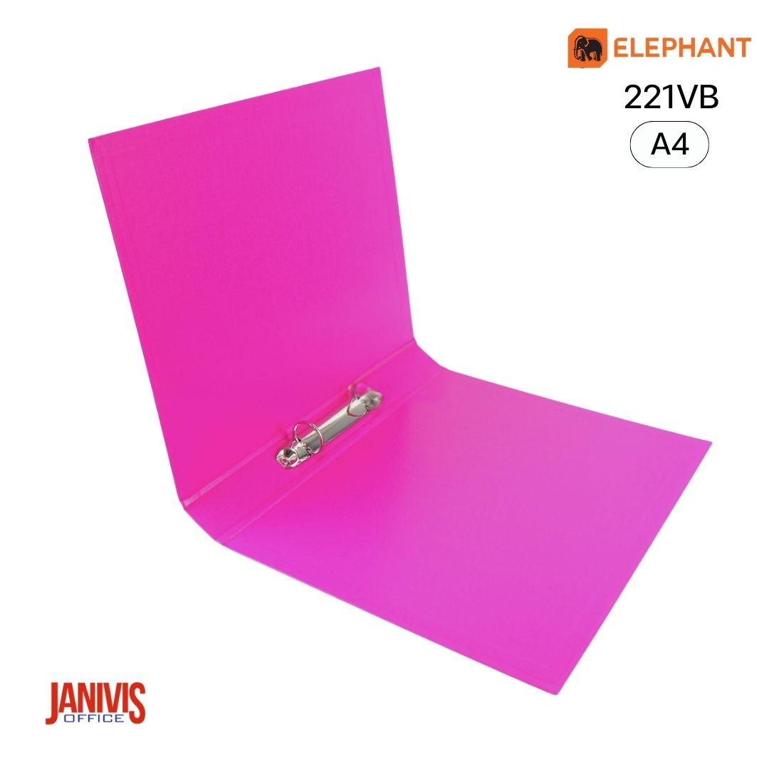 Elephant แฟ้ม 2 ห่วง ตราช้าง 221VB สัน 3.5 ซม. สีชมพู - Image 2